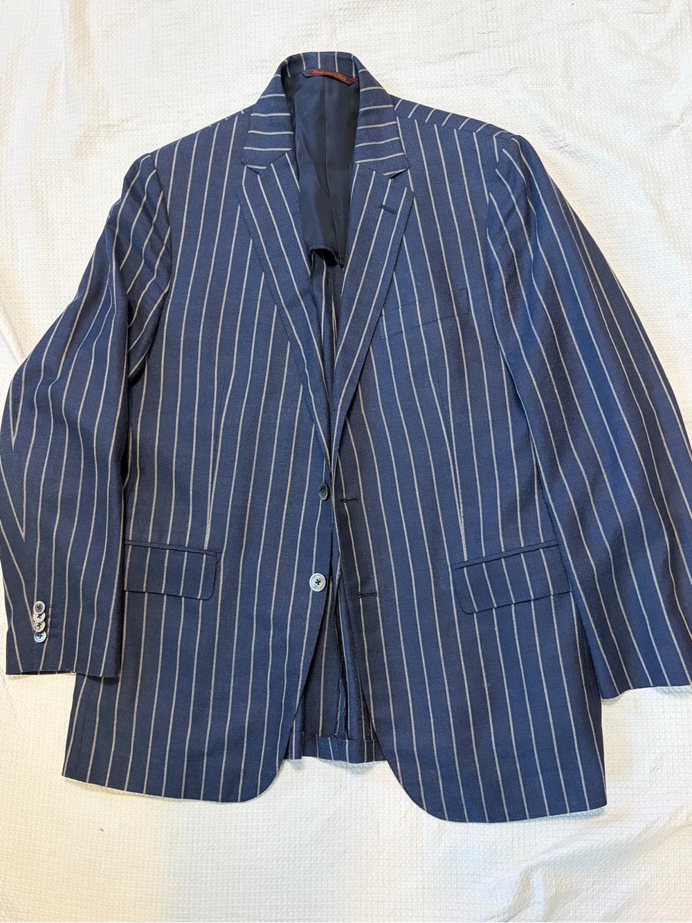 Brera Milano made in Italy Navy Pinstripe Men's Blazer